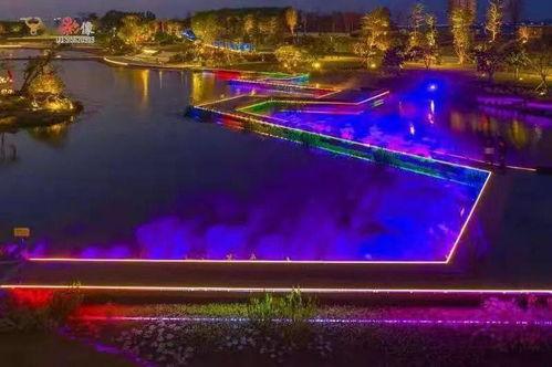 乌鲁木齐网红公园夜景,光影交织的浪漫画卷